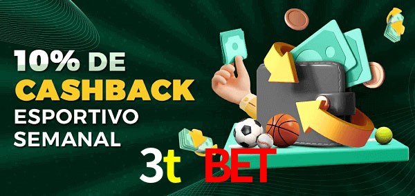 10% de bônus de cashback na 3t bet